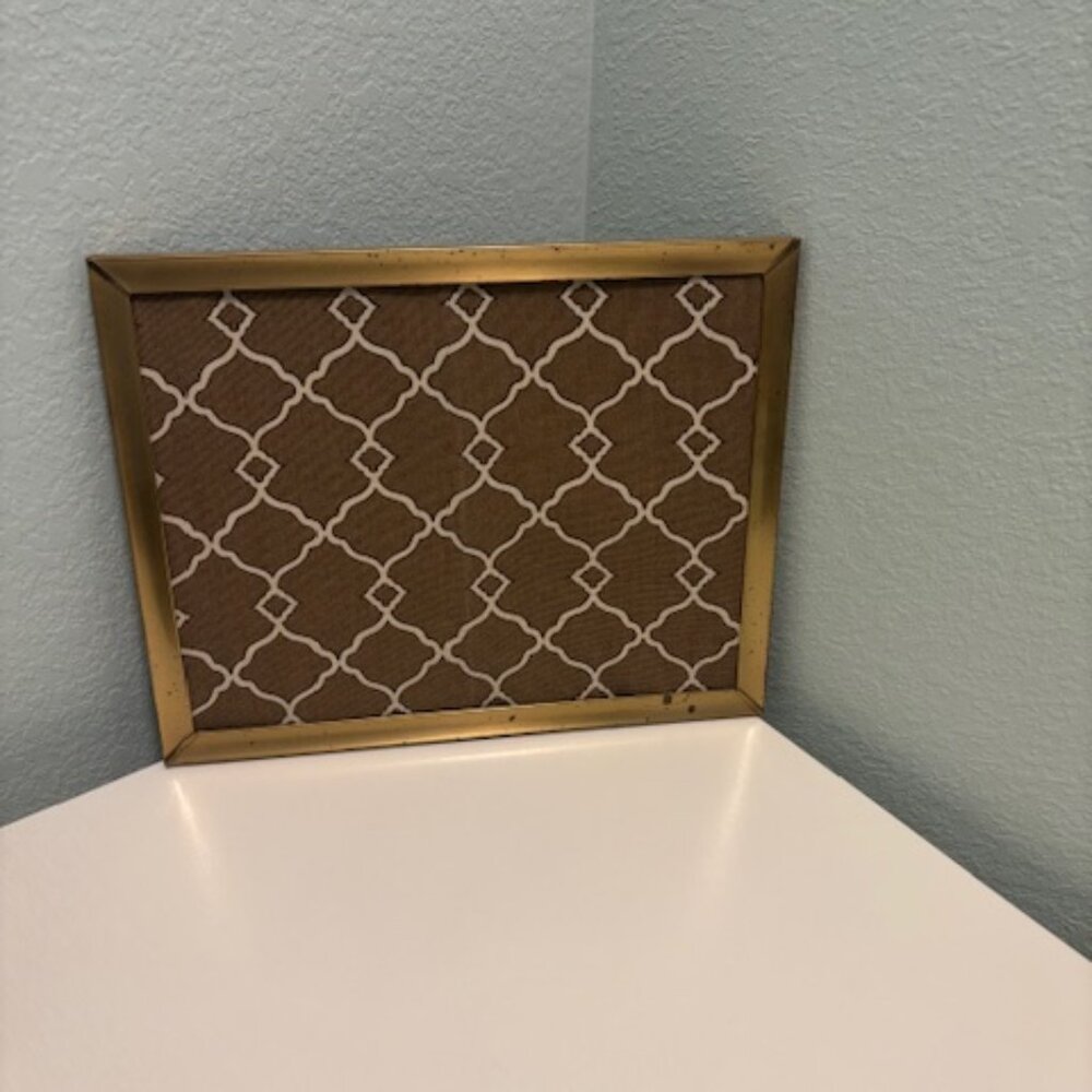 Decorative framed fabric wall art / display frame / notes or memo board - SALE!